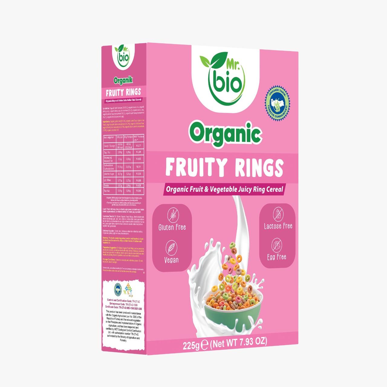 Mr. Bio Fruity Rings Organic 225 gm